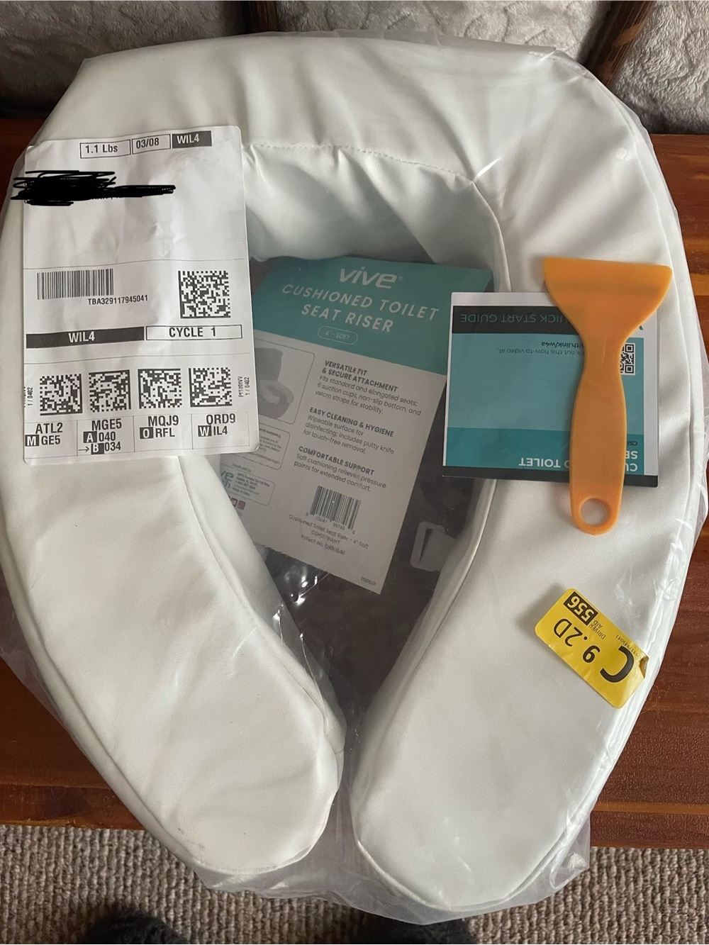 Vive Toilet Seat Cushioned Riser